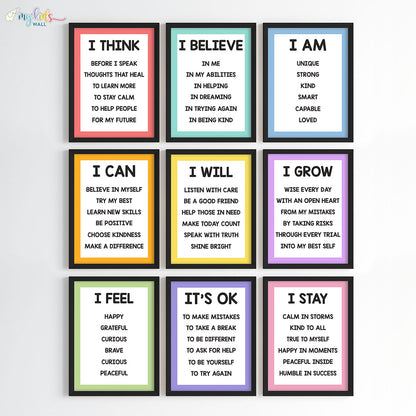 Empowering Affirmations Motivational Wall Art (Framed)