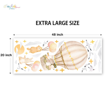 Explorer's Hot Air Balloon Wall Stickers