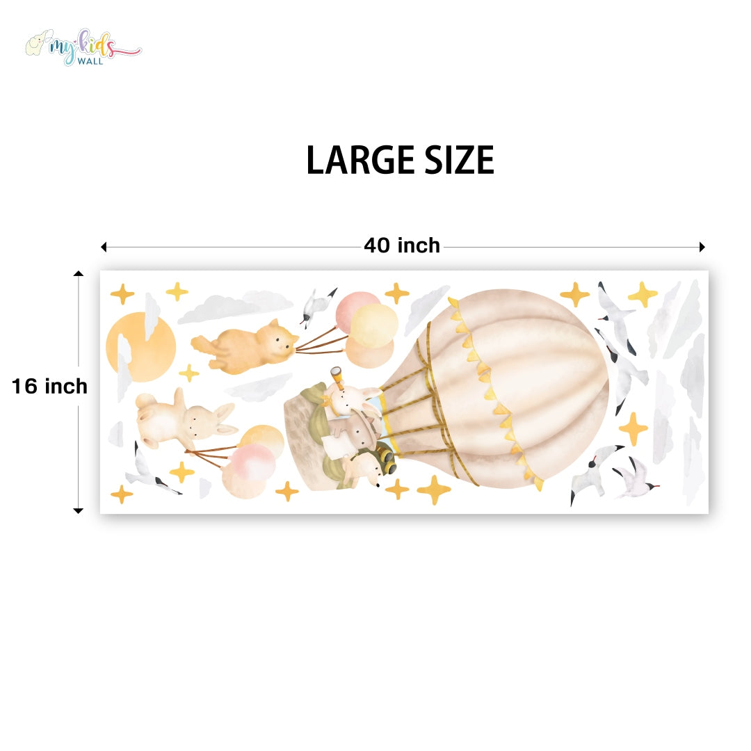 Explorer's Hot Air Balloon Wall Stickers