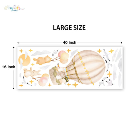 Explorer's Hot Air Balloon Wall Stickers