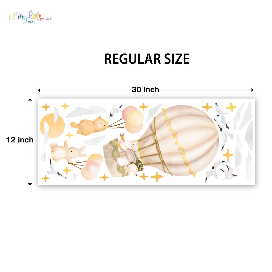 Explorer's Hot Air Balloon Wall Stickers