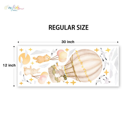 Explorer's Hot Air Balloon Wall Stickers