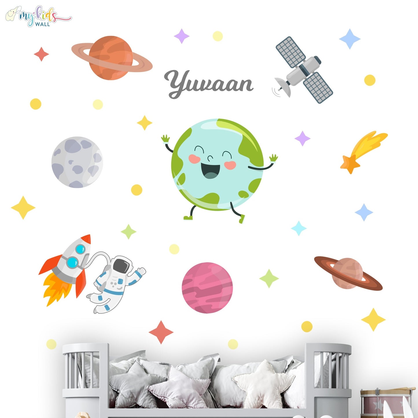 Exploring Space Personalized Wall Stickers