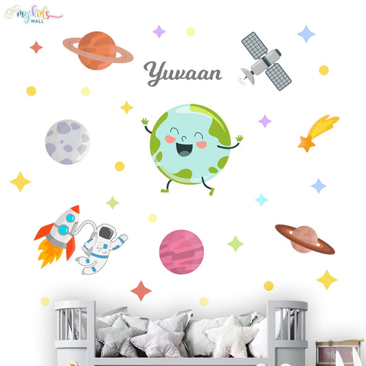Exploring Space Personalized Wall Stickers