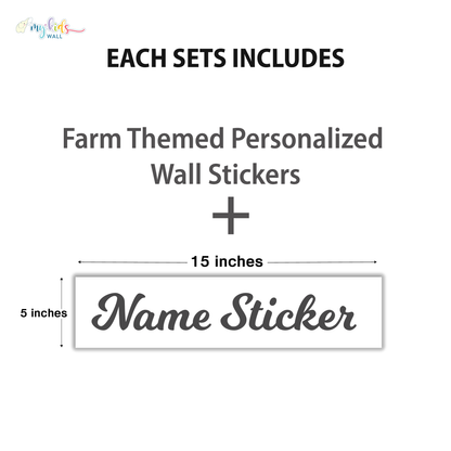 Farm Themed Personalized Wall Stickers