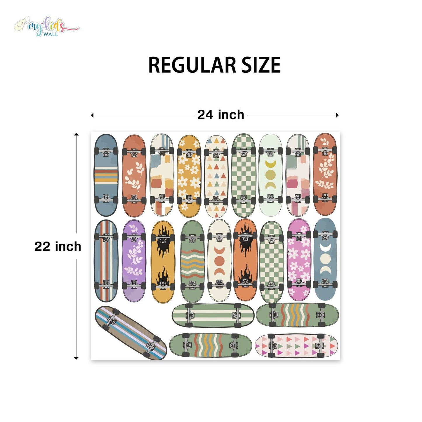 Fun Skateboard Personalized Wall Stickers