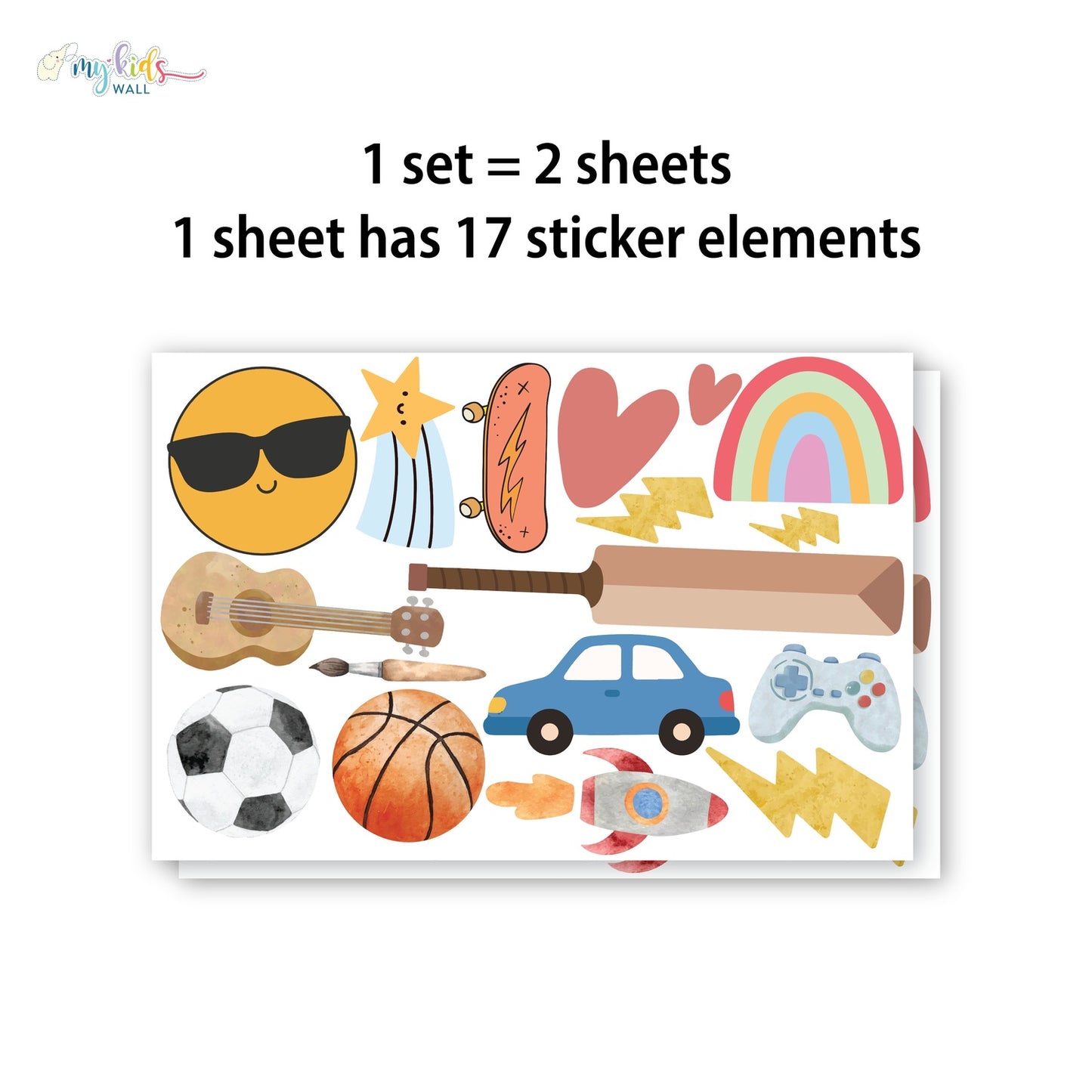 Fun Sports & Hobbies Personalized Wall Stickers