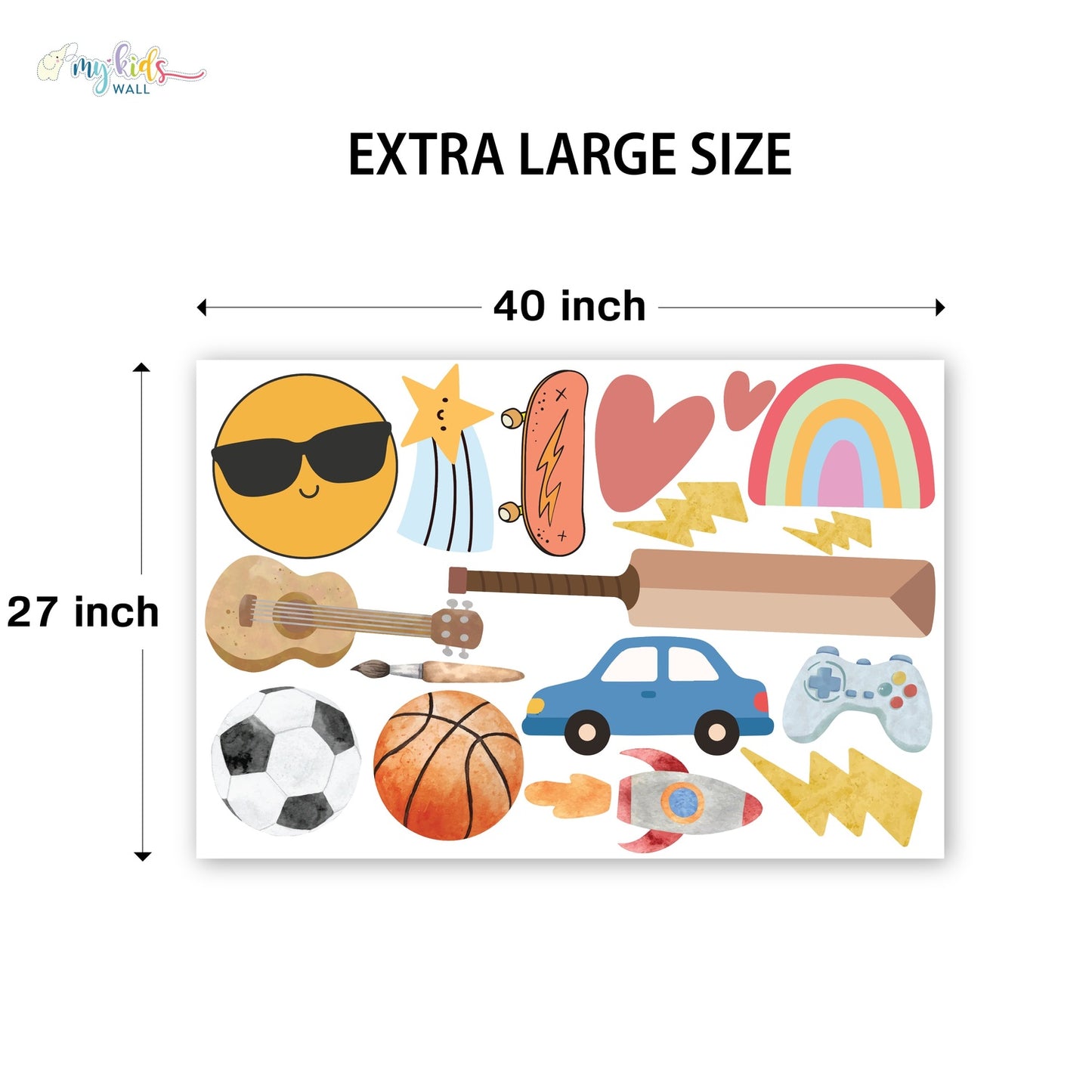 Fun Sports & Hobbies Personalized Wall Stickers