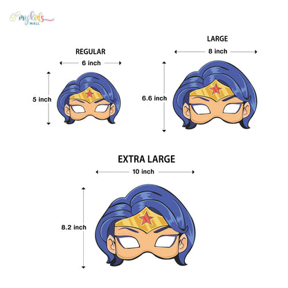 Girl Superheroes Face Masks Personalized Wall Stickers