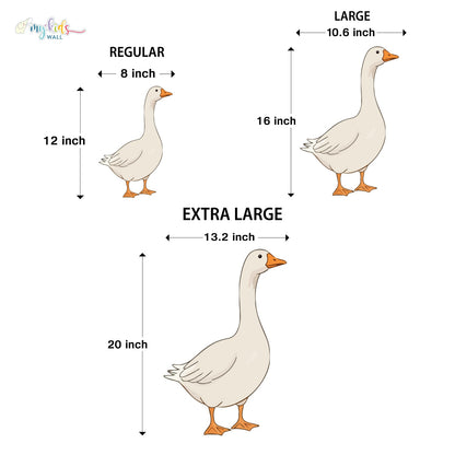Goose Family & Sunflowers Personalized Wall Stickers