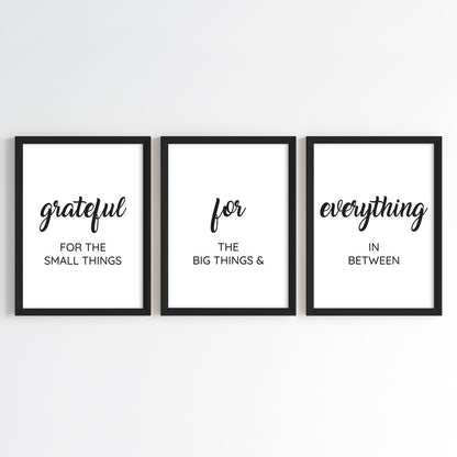 Grateful for Everything Wall Art (Framed Set of 3)