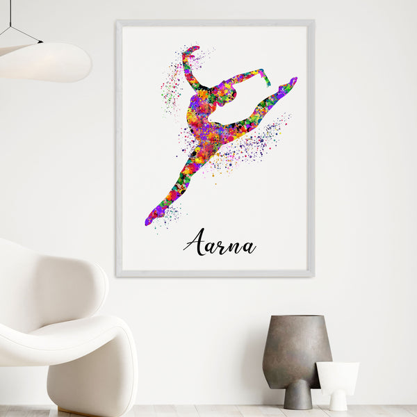 Load image into Gallery viewer, &#39;Gymnastics Girl&#39; Personalised Wall Art (Big Frame)
