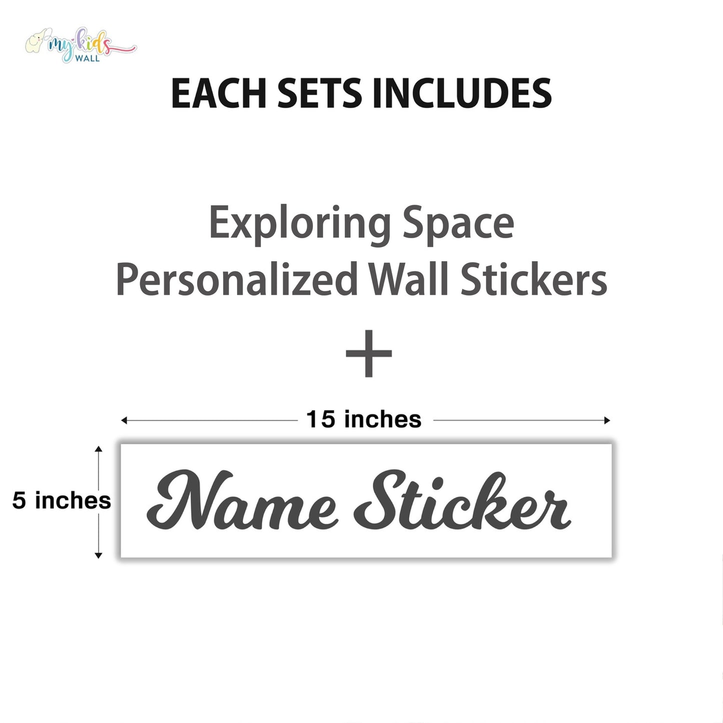 Exploring Space Personalized Wall Stickers