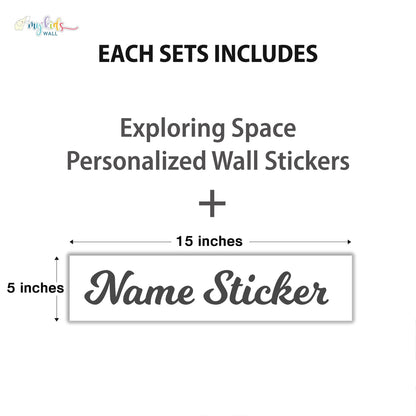 Exploring Space Personalized Wall Stickers