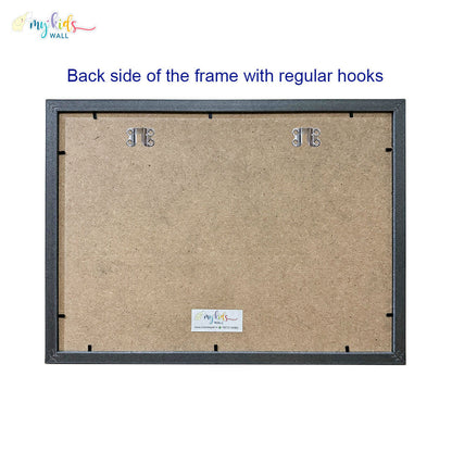 horizontal frame back side with hooks