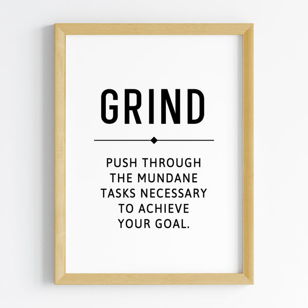 Load image into Gallery viewer, &#39;Hustle Grind Execute&#39; Wall Art (Framed)
