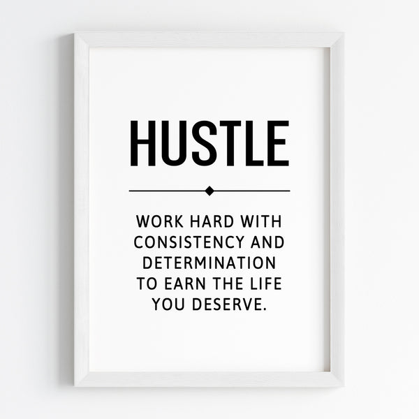 Load image into Gallery viewer, &#39;Hustle Grind Execute&#39; Wall Art (Framed)
