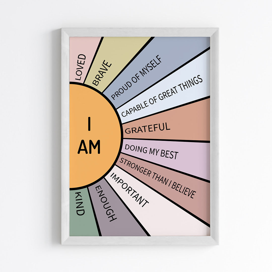 Sunrise Affirmations Inspirational Wall Art (Framed)