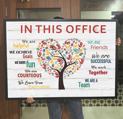 Teamwork Office Decor Motivational Wall Art (Framed)
