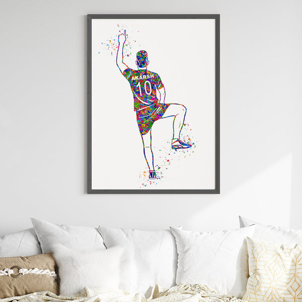 Load image into Gallery viewer, &#39;Kabbadi Player&#39; Personalised Wall Art (Big Frame)
