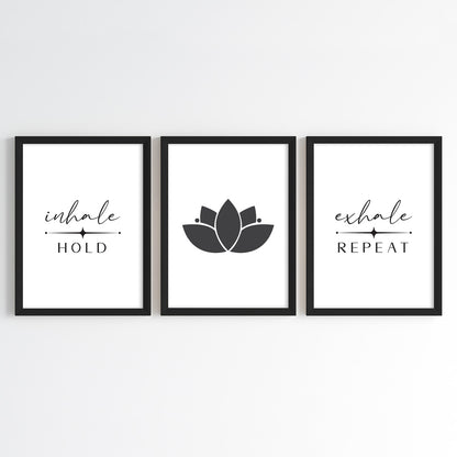 Lotus Breath Wall Art (Framed Set of 3)
