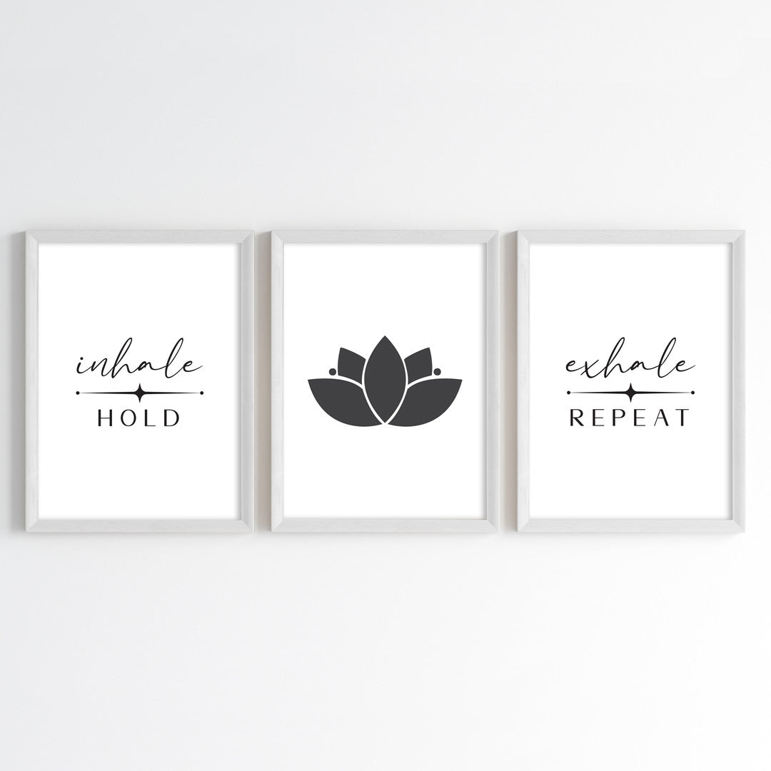 Lotus Breath Wall Art (Framed Set of 3)