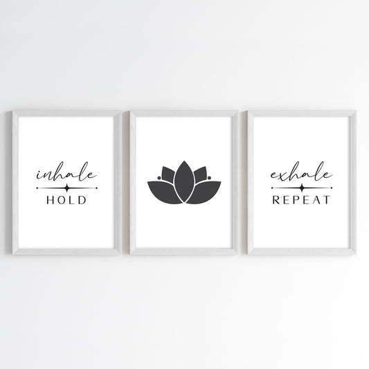 Lotus Breath Wall Art (Framed Set of 3)