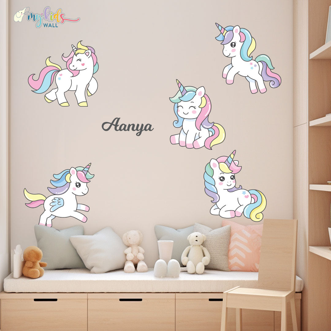 Magical Unicorn Wall Stickers Mockup