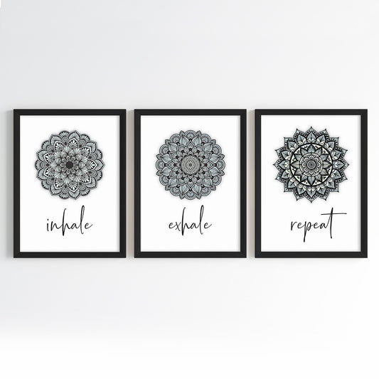Mandala Mindfulness Wall Art (Framed Set of 3)