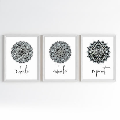 Mandala Mindfulness Wall Art (Framed Set of 3)
