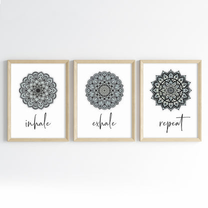 Mandala Mindfulness Wall Art (Framed Set of 3)
