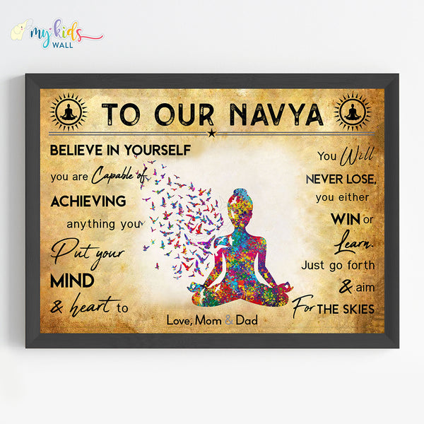 Load image into Gallery viewer, &#39;Meditating Yogi&#39; Personalized Motivational Wall Art (Framed) New
