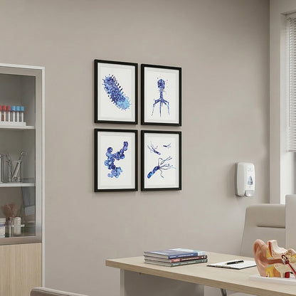 Microorganism Watercolor Science Wall Art