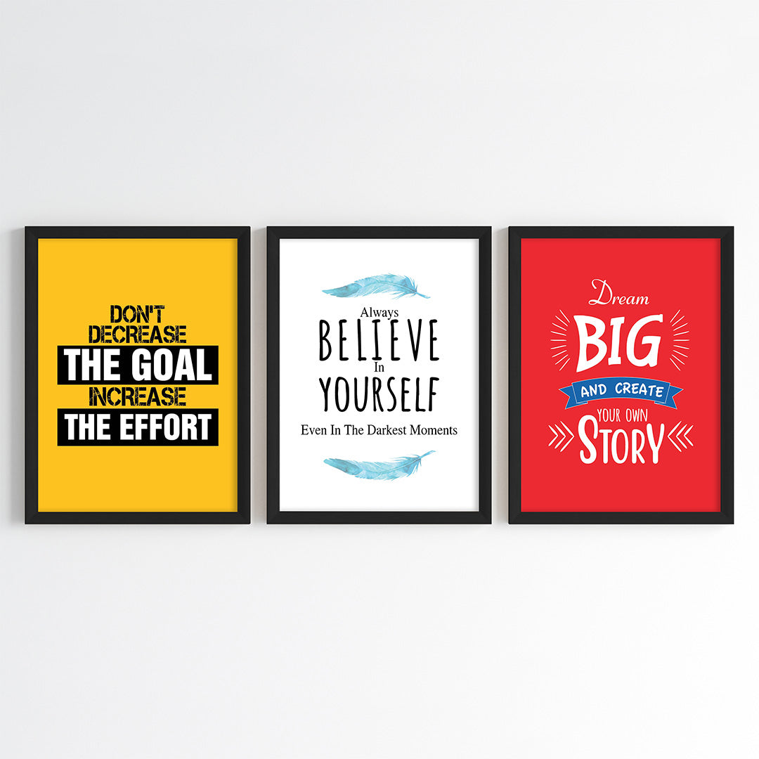 Mindset & Motivation Wall Art (Framed)