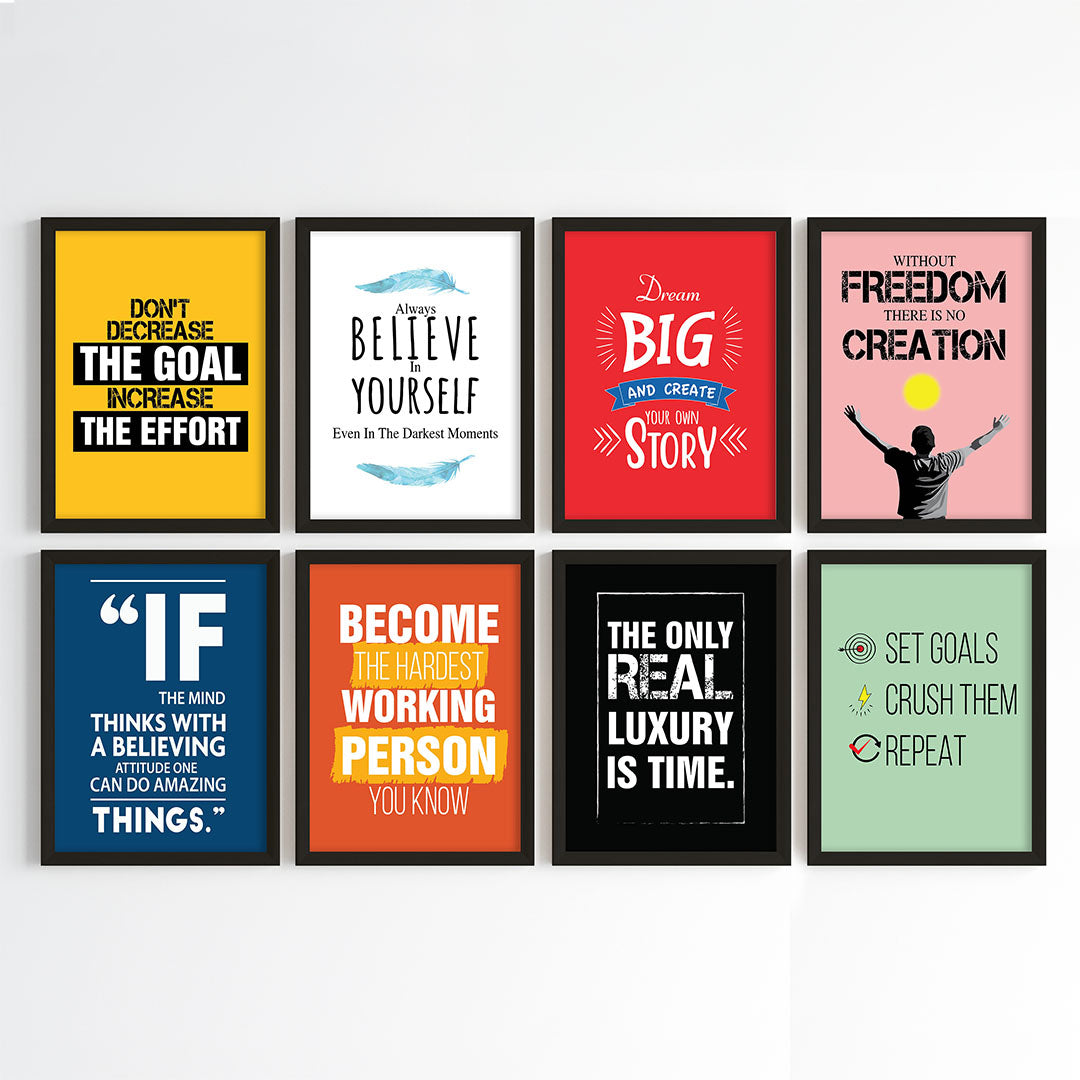 Mindset & Motivation Wall Art (Framed)