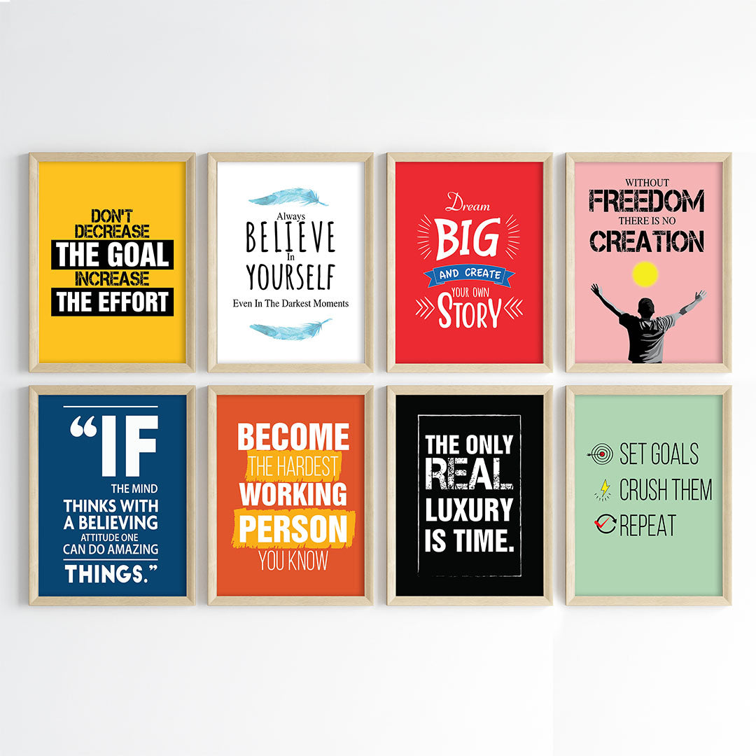 Mindset & Motivation Wall Art (Framed)