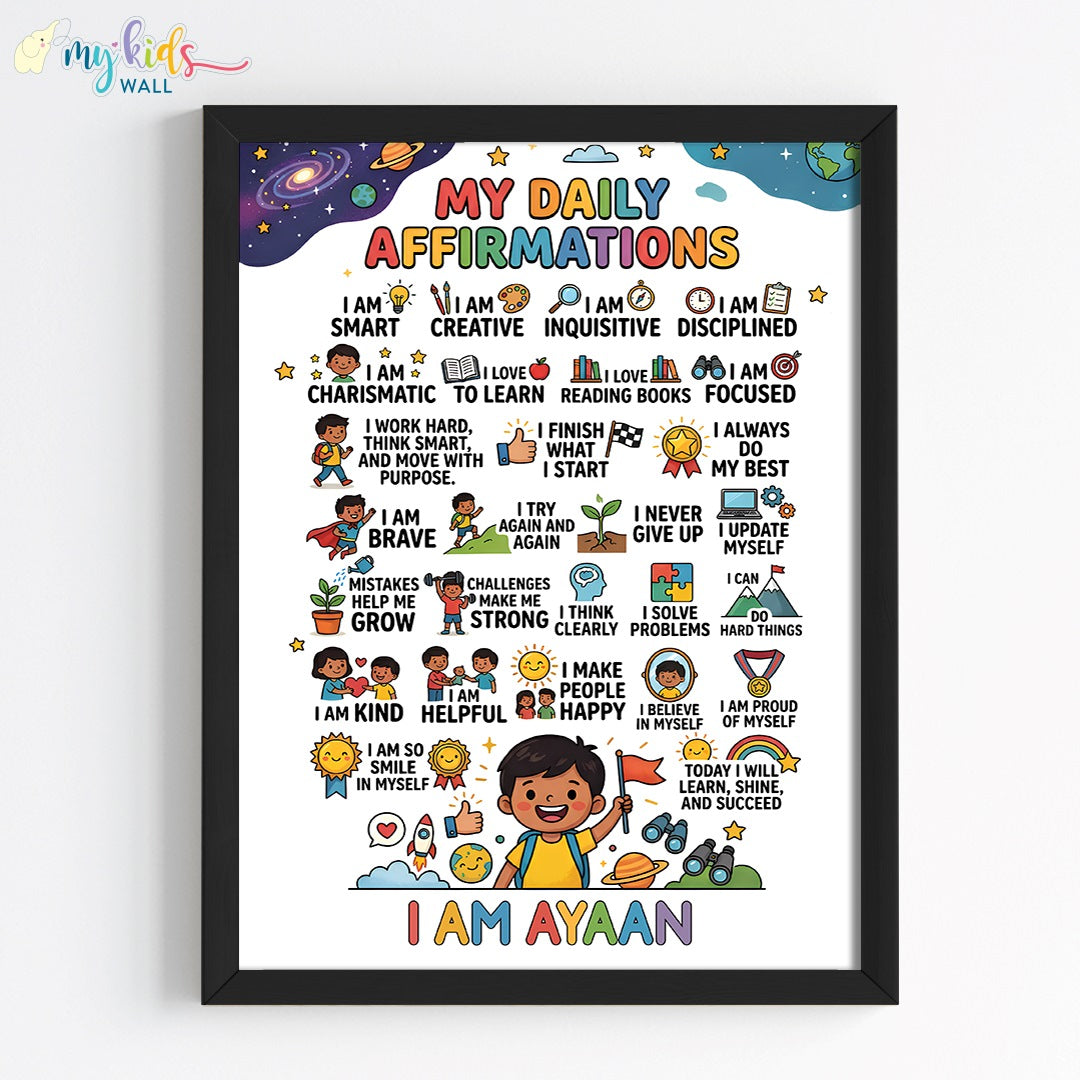 My Daily Affirmations Personalised Wall Art (Framed)