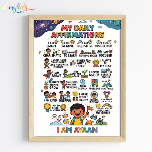 My Daily Affirmations Personalised Wall Art (Framed)