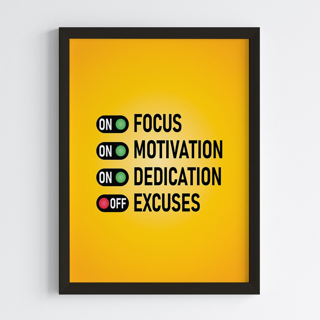 Switch On Success Motivational Wall Art (Framed)
