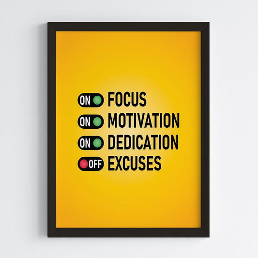Switch On Success Motivational Wall Art (Framed)