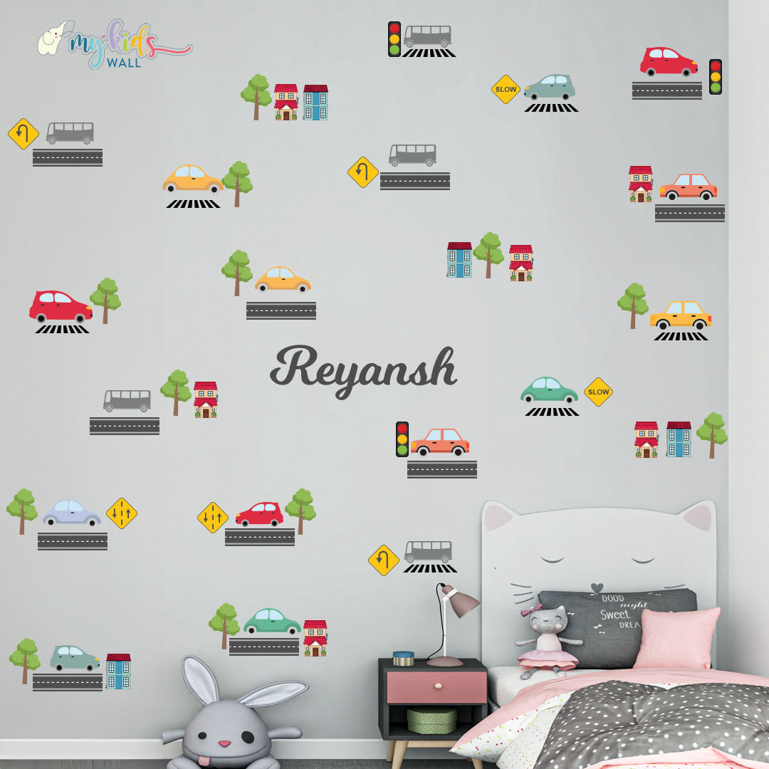 On The Road Personalized Wall Stickers Mockup 2