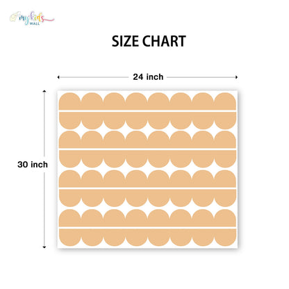 Orange Semi Circles Personalized Wall Stickers
