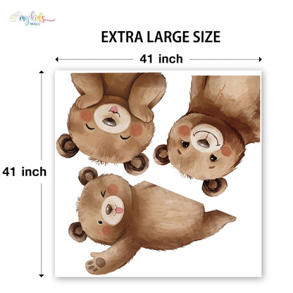 Peeping Bear Friends Personalized Wall Stickers