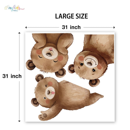 Peeping Bear Friends Personalized Wall Stickers