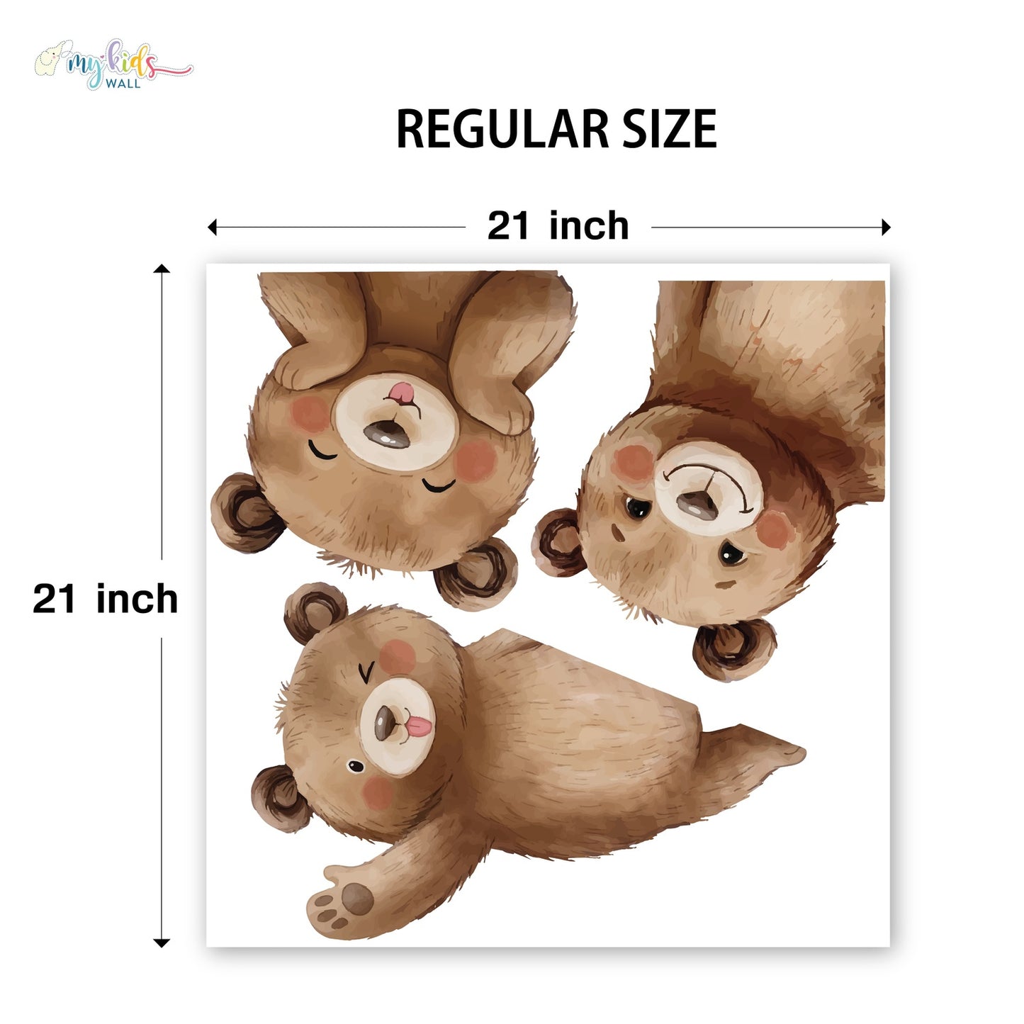 Peeping Bear Friends Personalized Wall Stickers