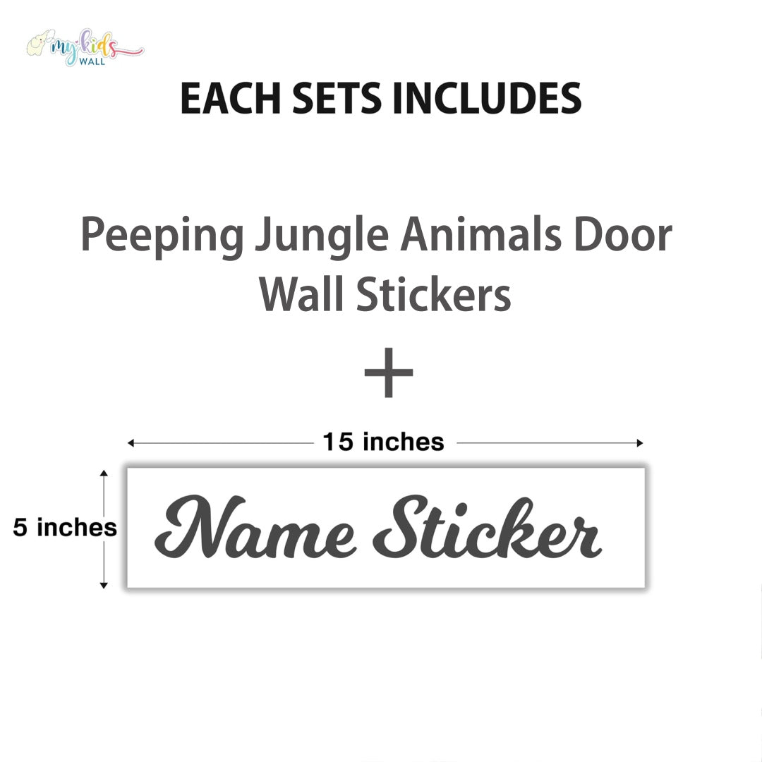 Peeping Jungle Animals Door & Wall Stickers (New)