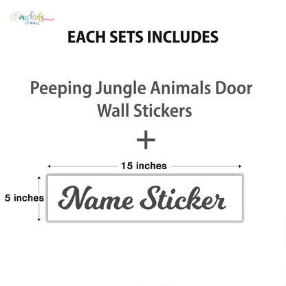 Peeping Jungle Animals Door & Wall Stickers (New)