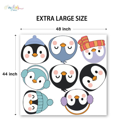 Playful Penguin Faces Personalized Wall Stickers