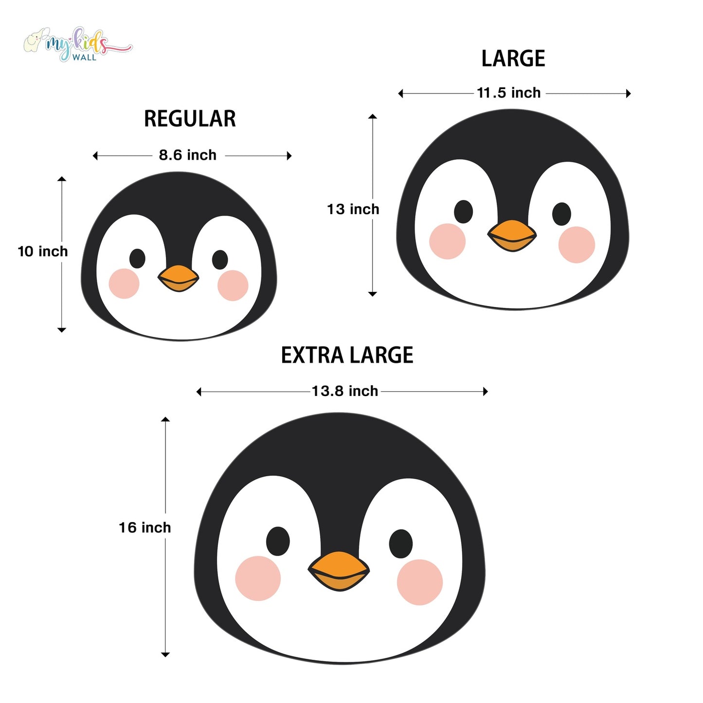 Playful Penguin Faces Personalized Wall Stickers