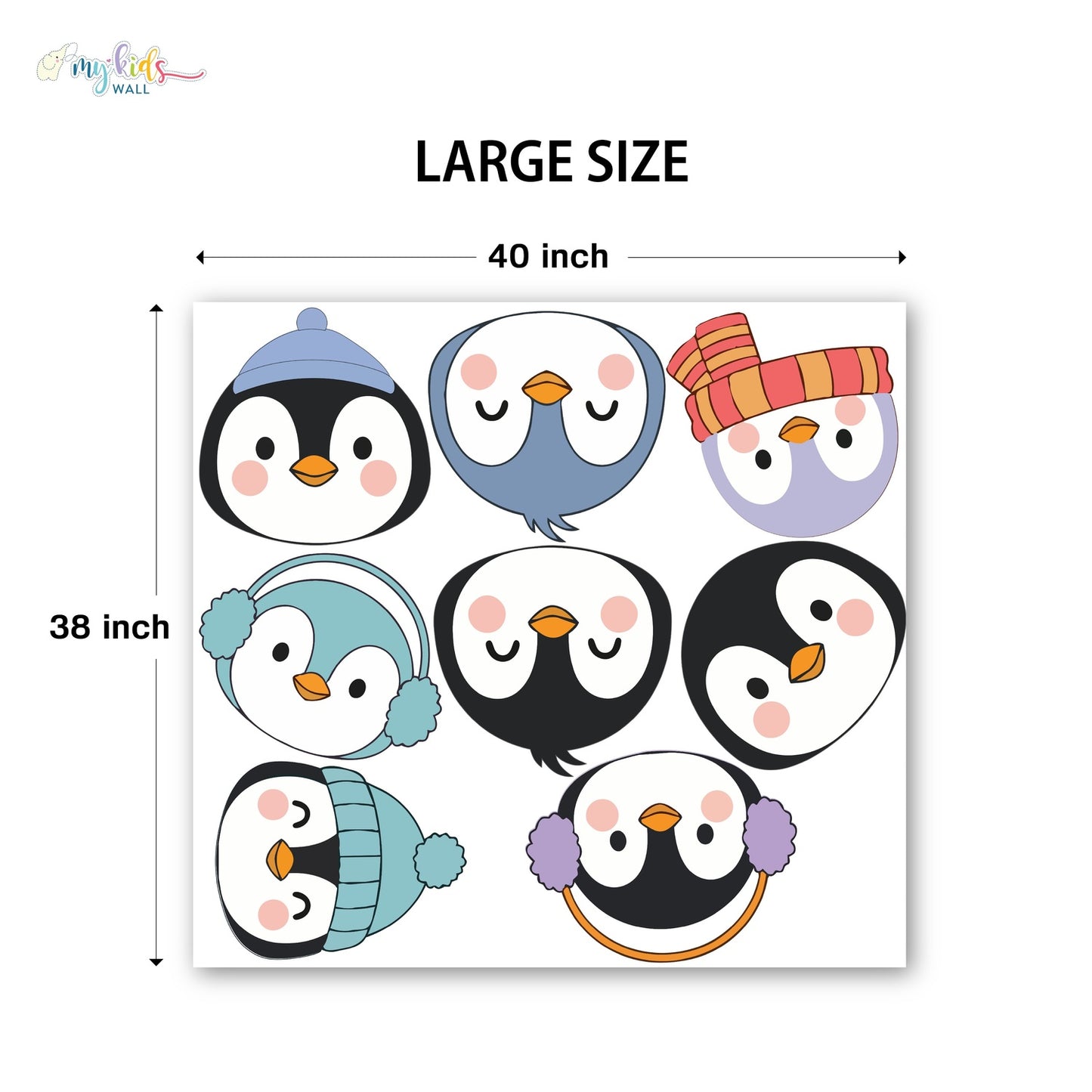 Playful Penguin Faces Personalized Wall Stickers